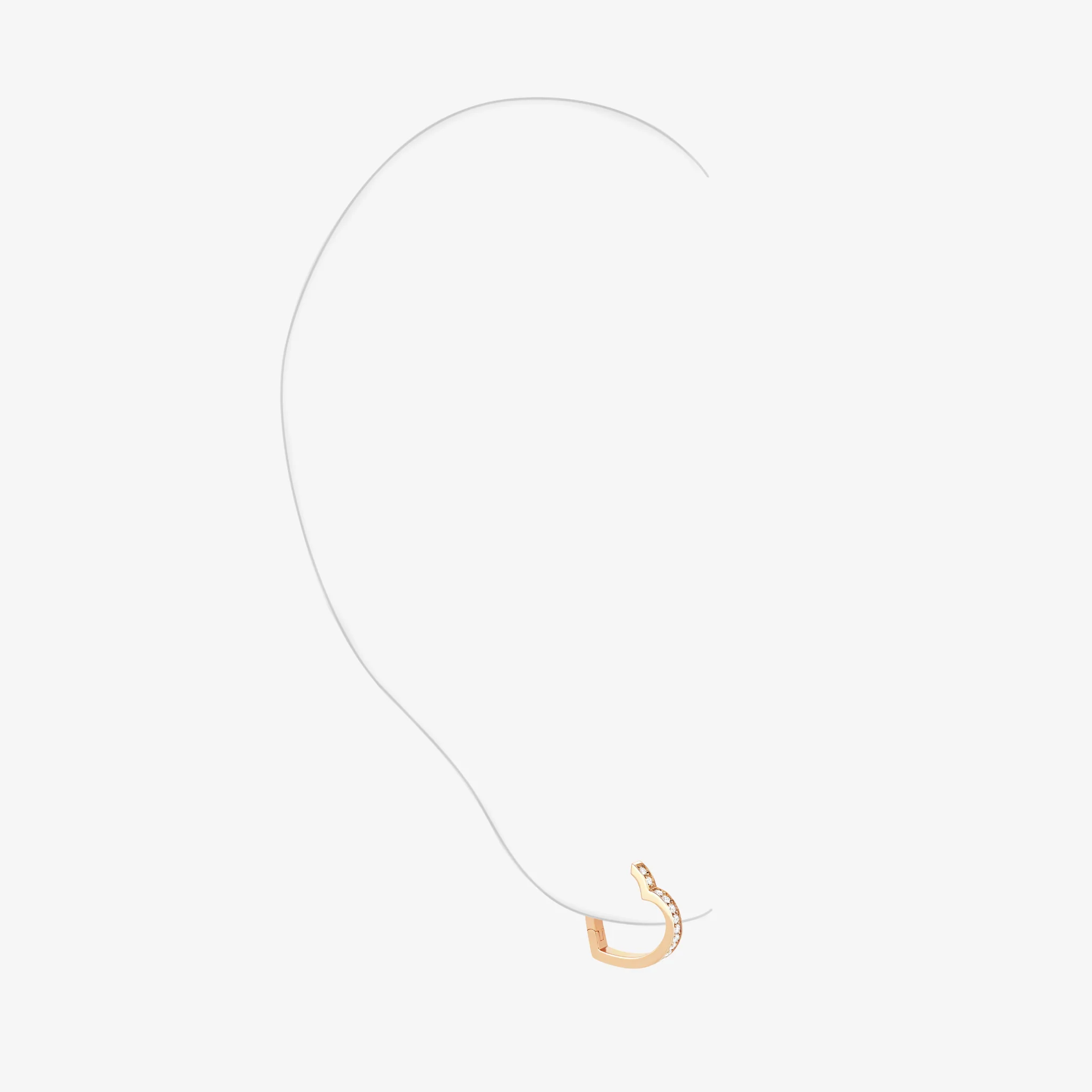 Antifer Heart small hoop earring - Image 3