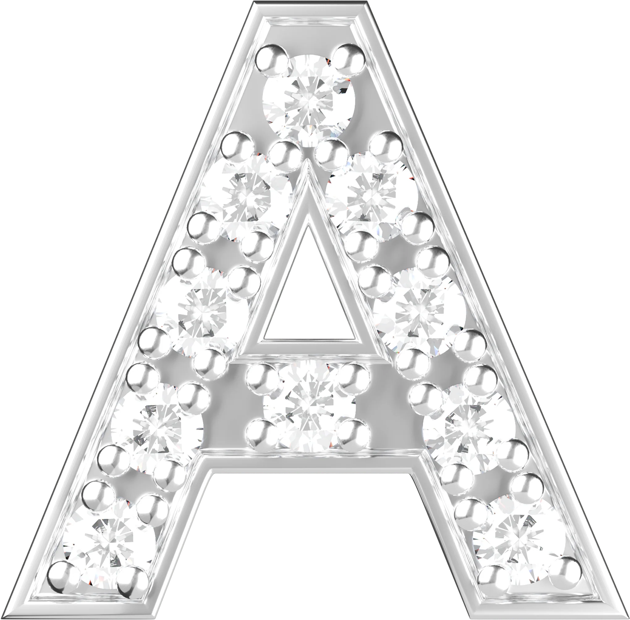 Letters White Gold Perso