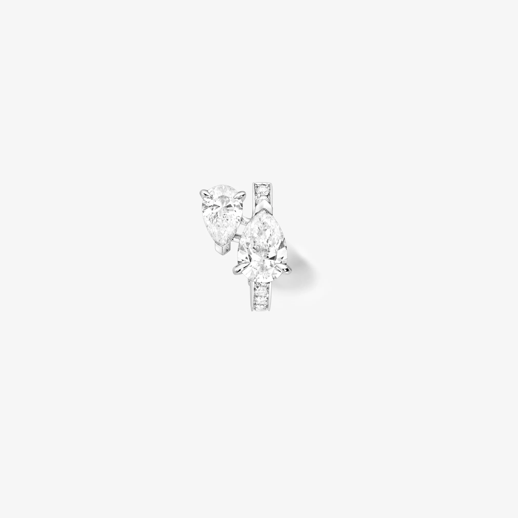 Serti sur Vide earring set with 2 diamonds - Image 4