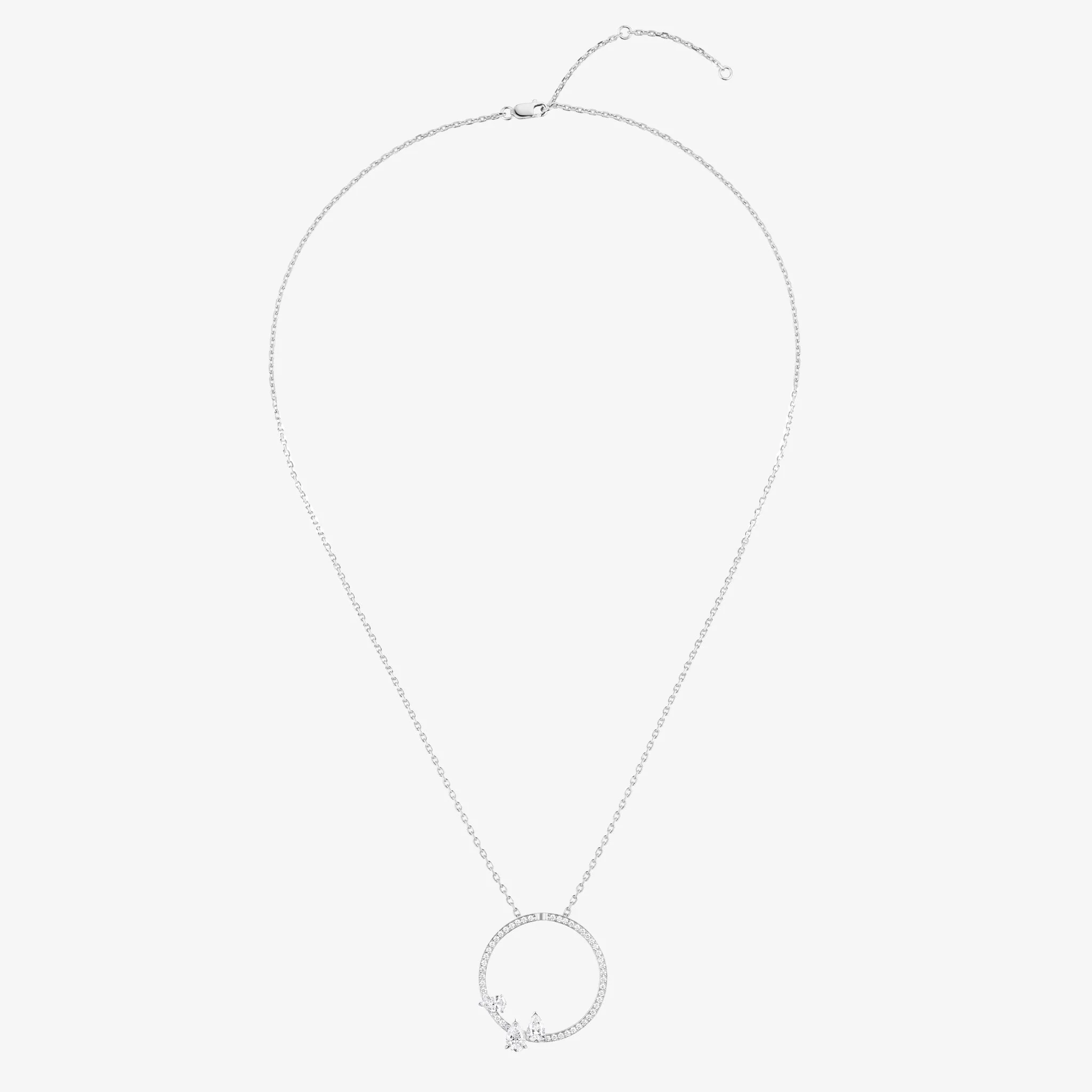 Serti sur Vide pendant set with 3 diamonds - Image 3