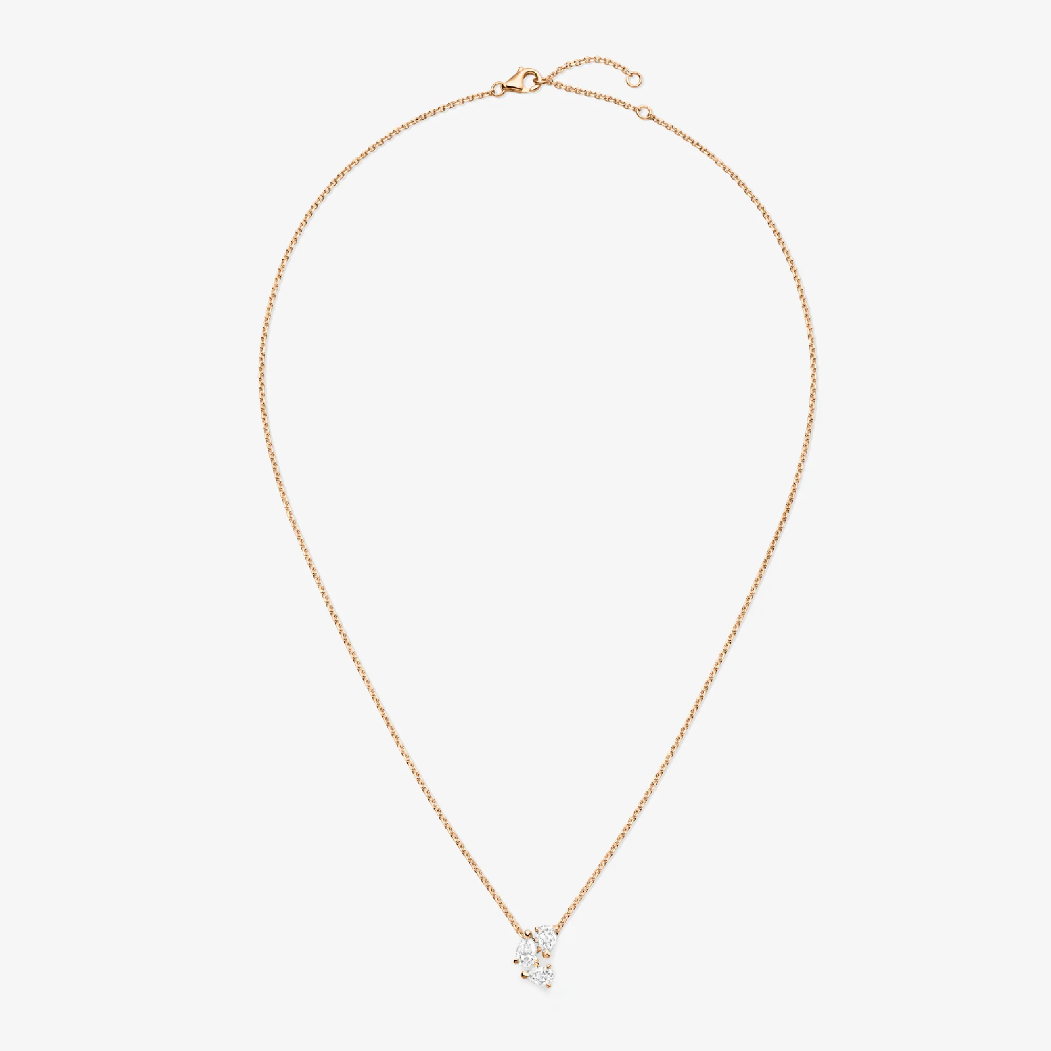Serti sur Vide pendant set with 3 diamonds - Image 3
